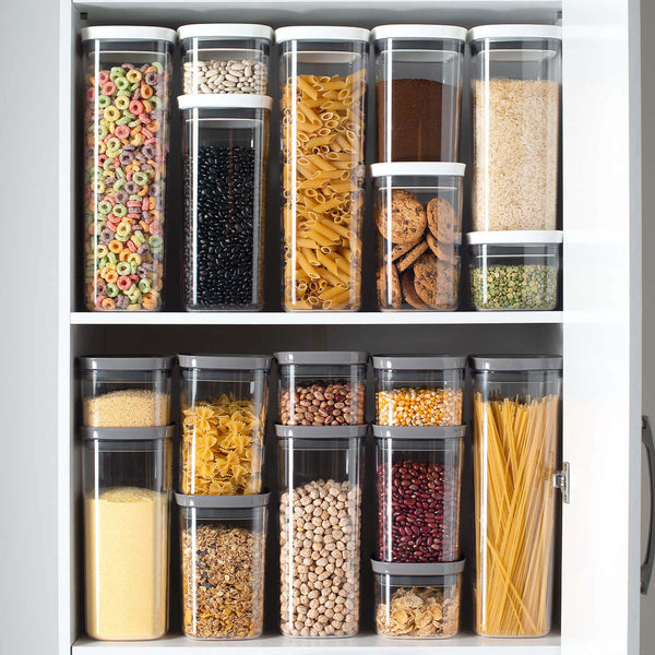 Kit de potes herméticos modular Ou 6 peças Linha Block - Ou