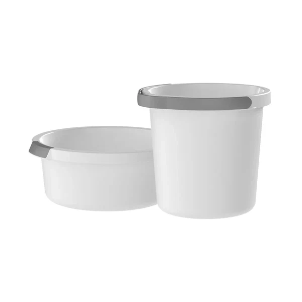 Kit balde e bacia para limpeza e lavanderia Linha Flow Ou