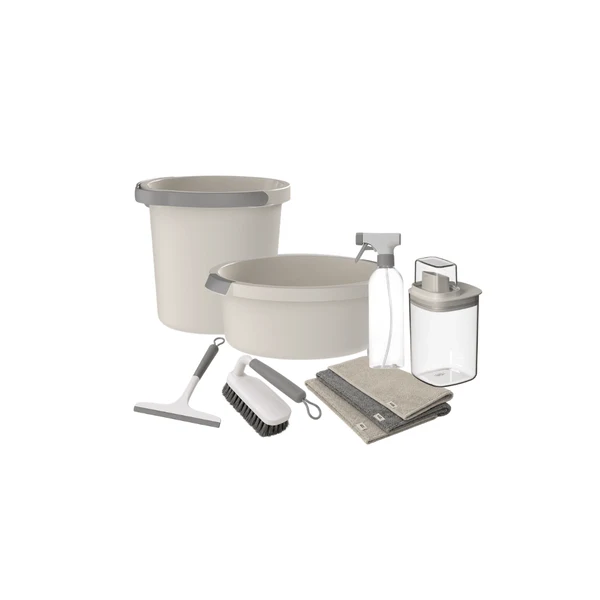 Kit Balde, Bacia, Dispenser e acessórios 6 peças Ou Linha Flow - Ou