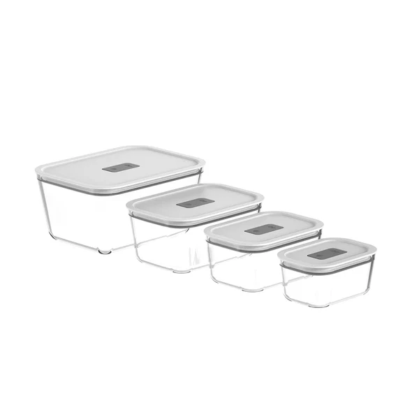 Kit de Potes de Vidro Hermético Ou 4 Peças